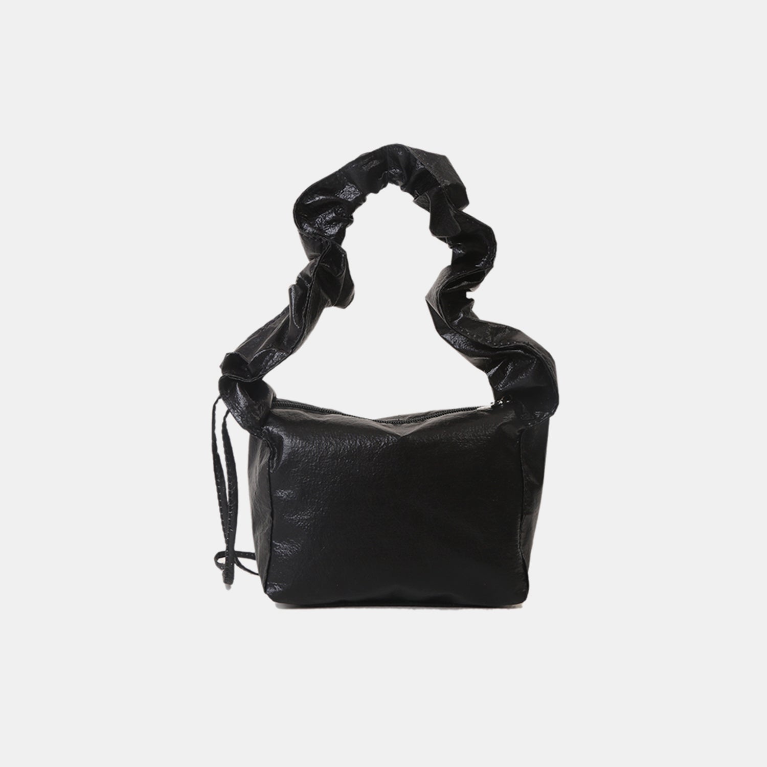 Vegan Leather Drawstring Shoulder Bag - Style and Convenience United!