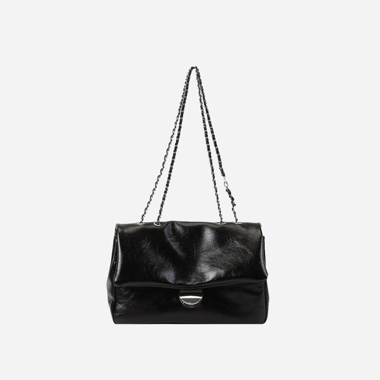 Textured Vegan Leather Shoulder Bag - Textured Style that Stands Out!