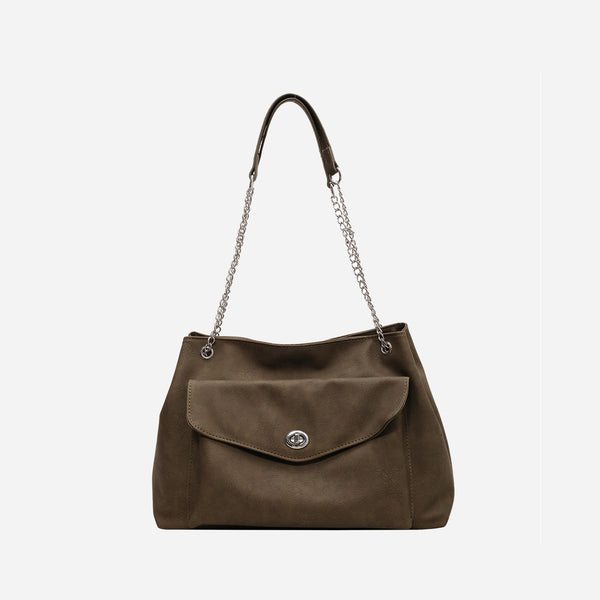 Vegan Leather Shoulder Bag - Add a touch of sophistication to your wardrobe!