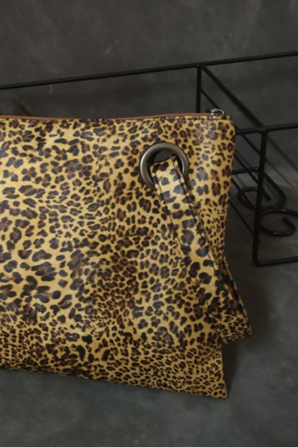 Leopard Vegan Leather Clutch - Elevate Your Style with a Statement-Making Accessory