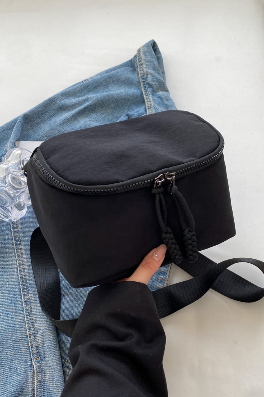 Effortless Style On-The-Go: The Lightweight Nylon Sling Bag