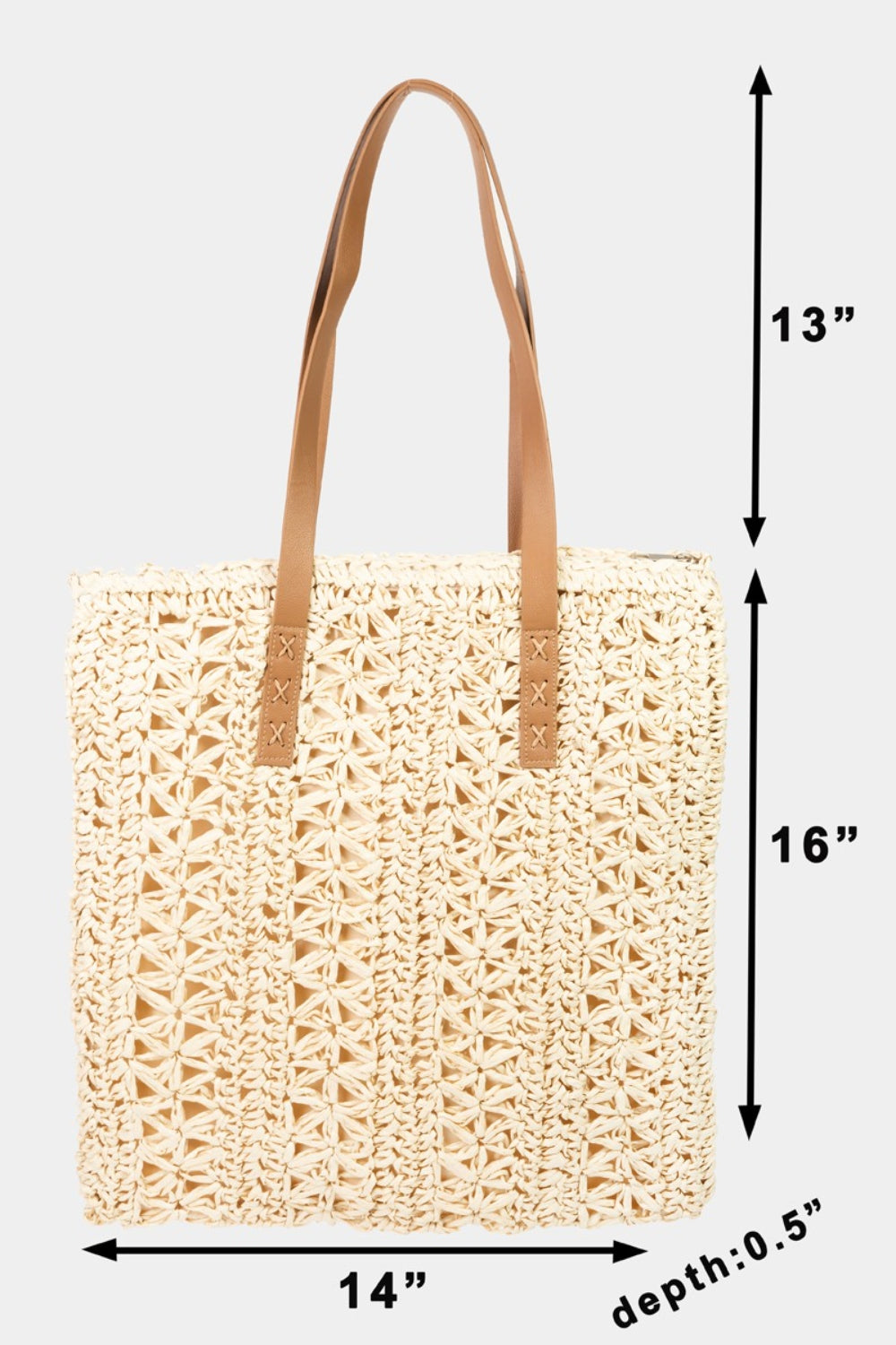 Fame Straw Braided Tote Bag - Chic and summer-ready design!