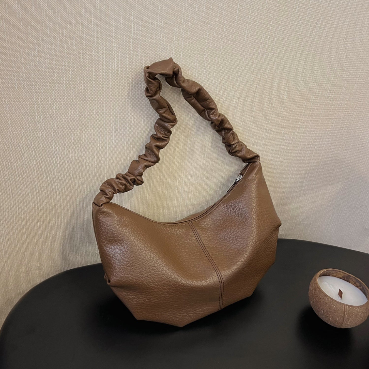 Vegan Leather Shoulder Bag - Effortlessly Chic and Eco-Conscious!