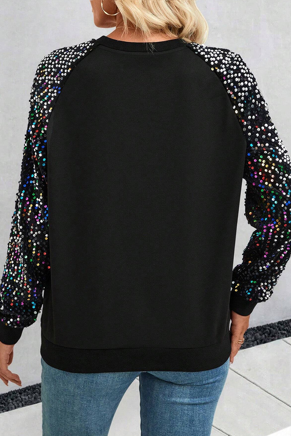 Sequin Party Top - Glamorous Stretchy Versatile Polyester Comfortable Design