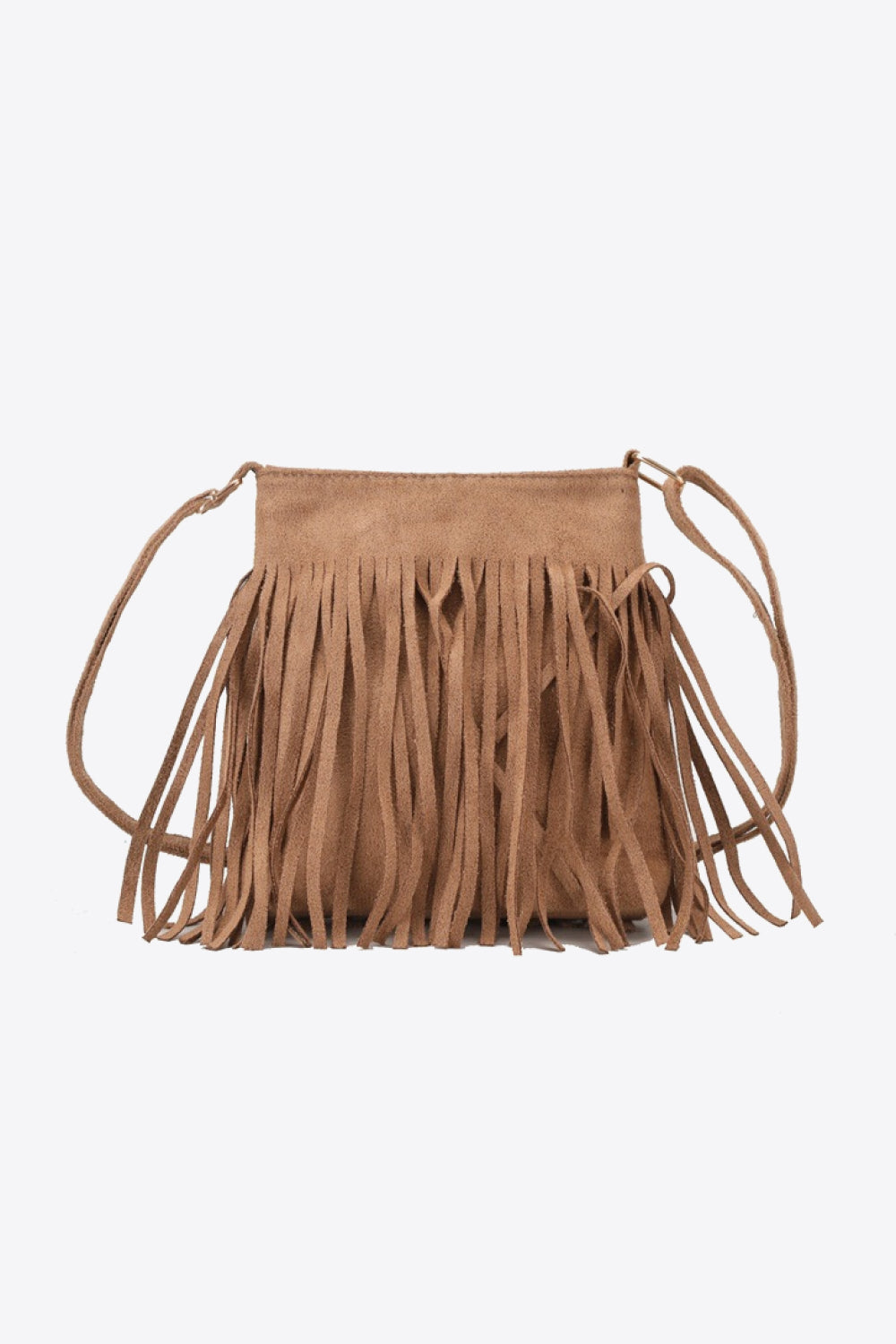 Adored Vegan Leather Crossbody Bag with Fringe - Flair for the Fashion-Forward Woman