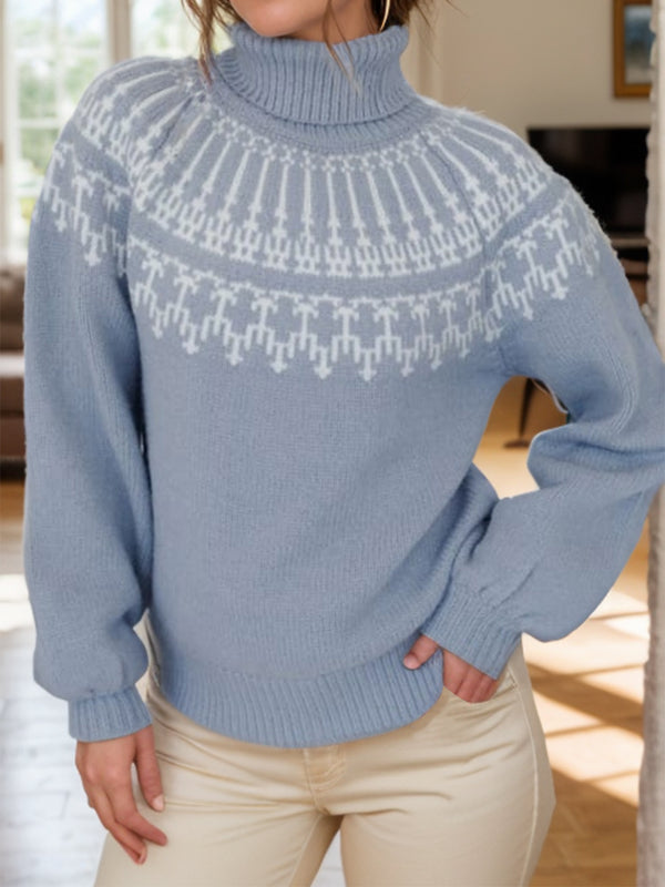 Soft Acrylic Knit Sweater - Versatile Stretchy Comfortable Easy-Care Design