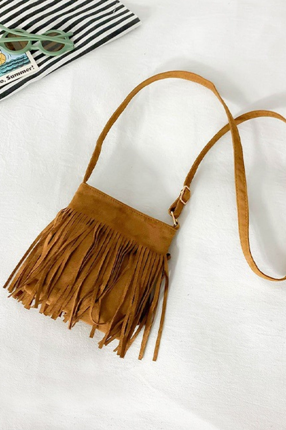 Adored Vegan Leather Crossbody Bag with Fringe - Flair for the Fashion-Forward Woman