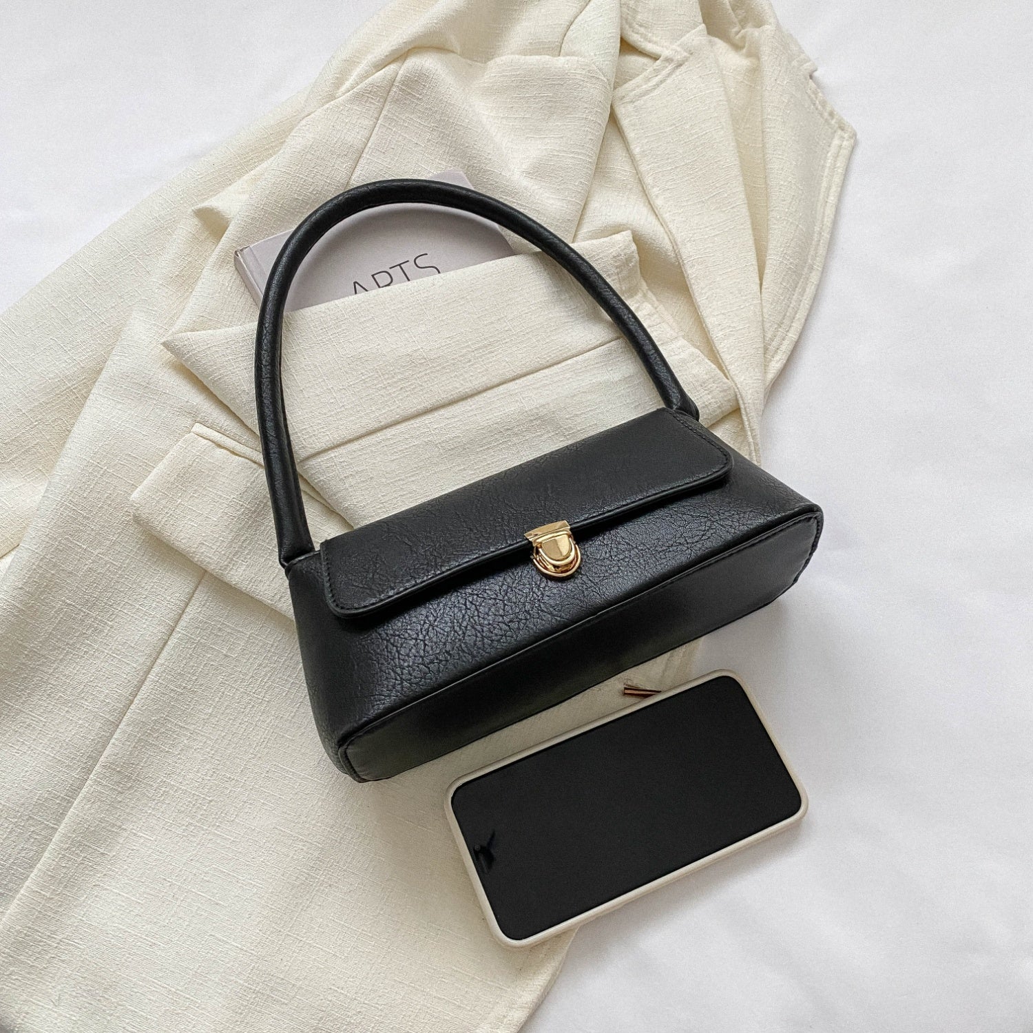 Vegan Leather Shoulder Bag - Compact Vegan for the Minimalist!