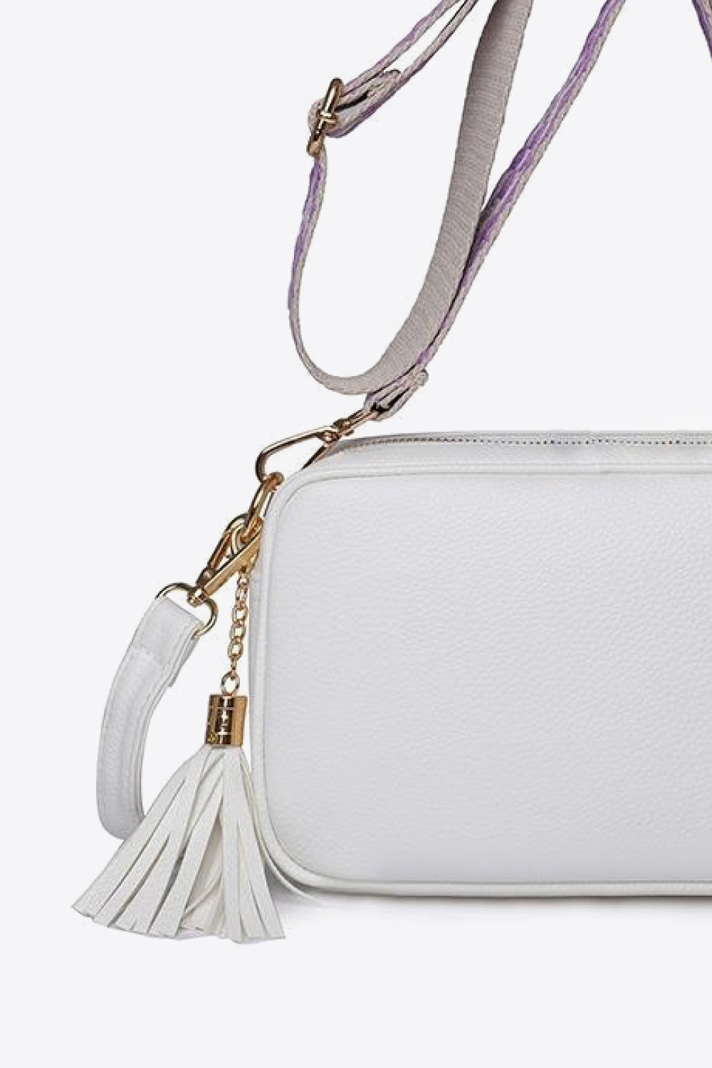 Vegan Leather Tassel Crossbody Bag - Add a touch of playful sophistication!