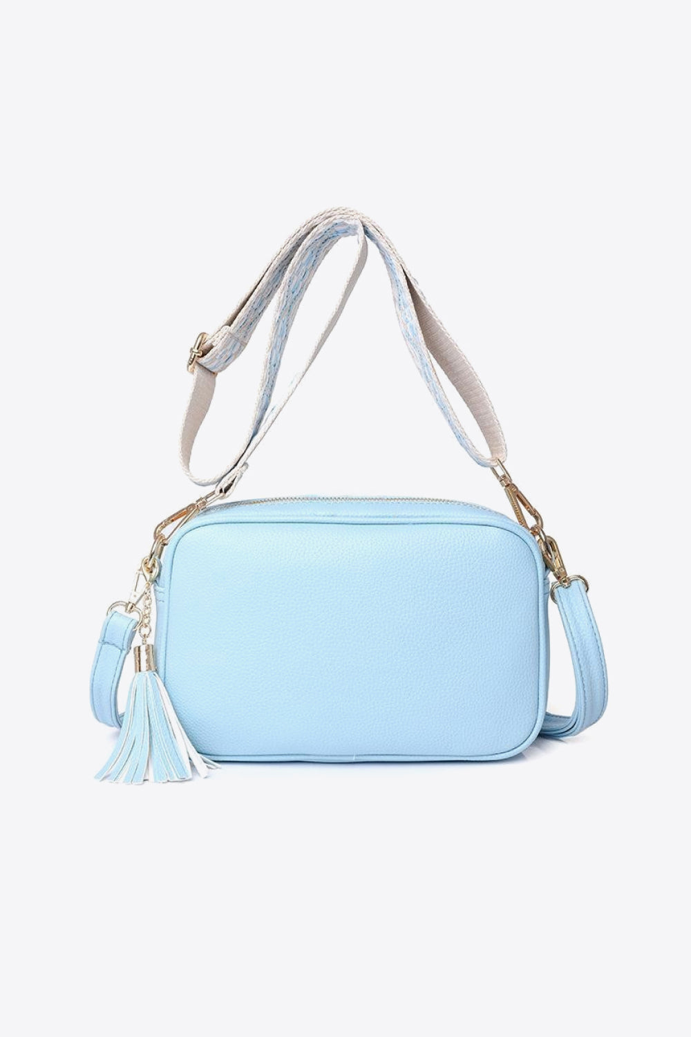 Vegan Leather Tassel Crossbody Bag - Add a touch of playful sophistication!