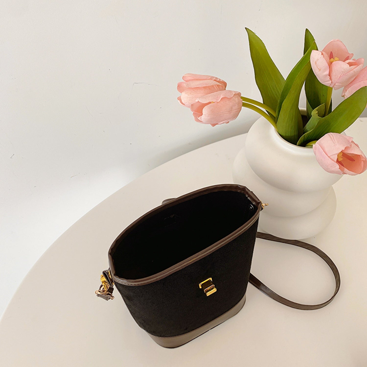 Vegan Leather Bucket Crossbody Bag - Elevate your everyday outfits!