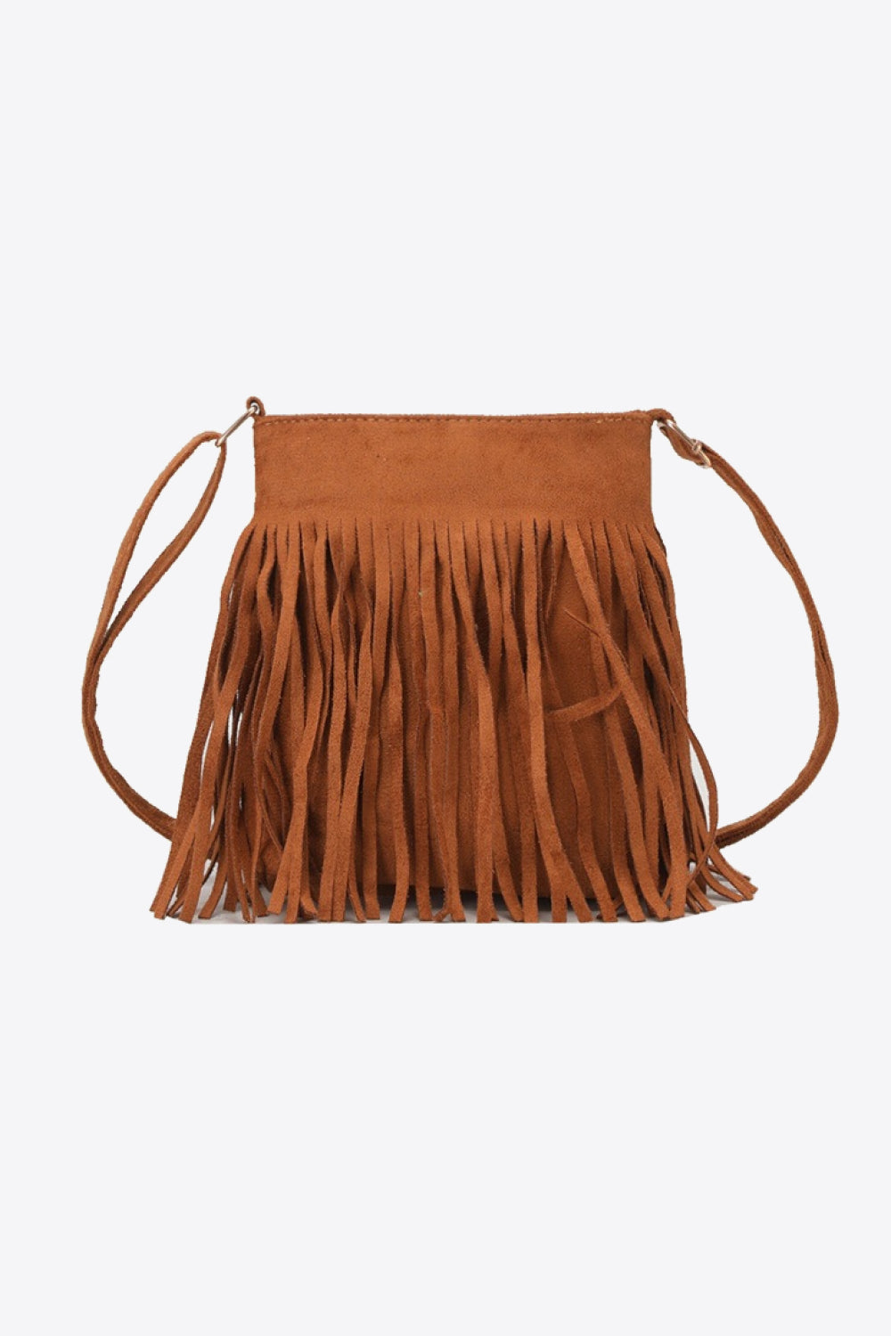 Adored Vegan Leather Crossbody Bag with Fringe - Flair for the Fashion-Forward Woman