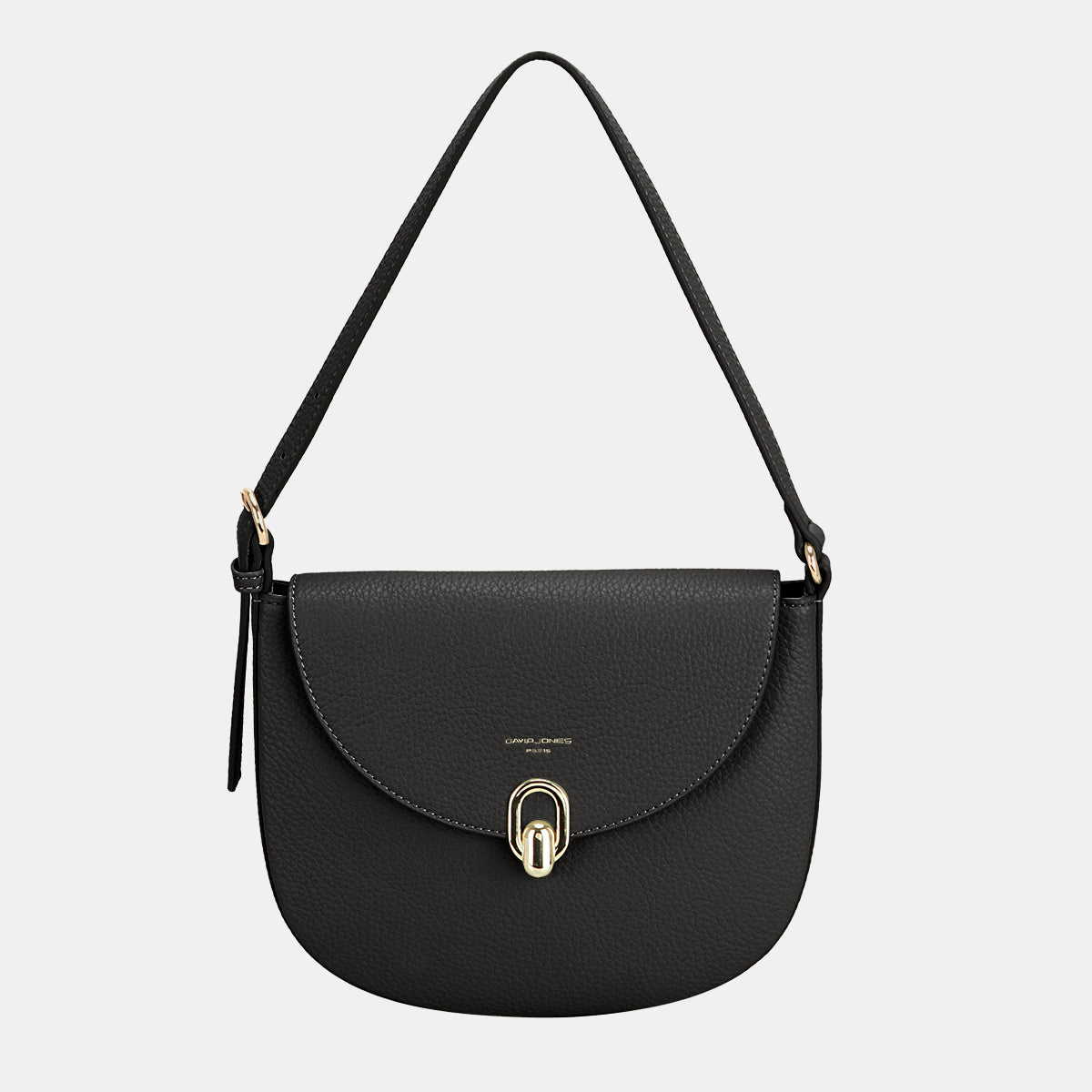 David Jones Metal Buckle Shoulder Bag - Touch of edginess and sophistication!