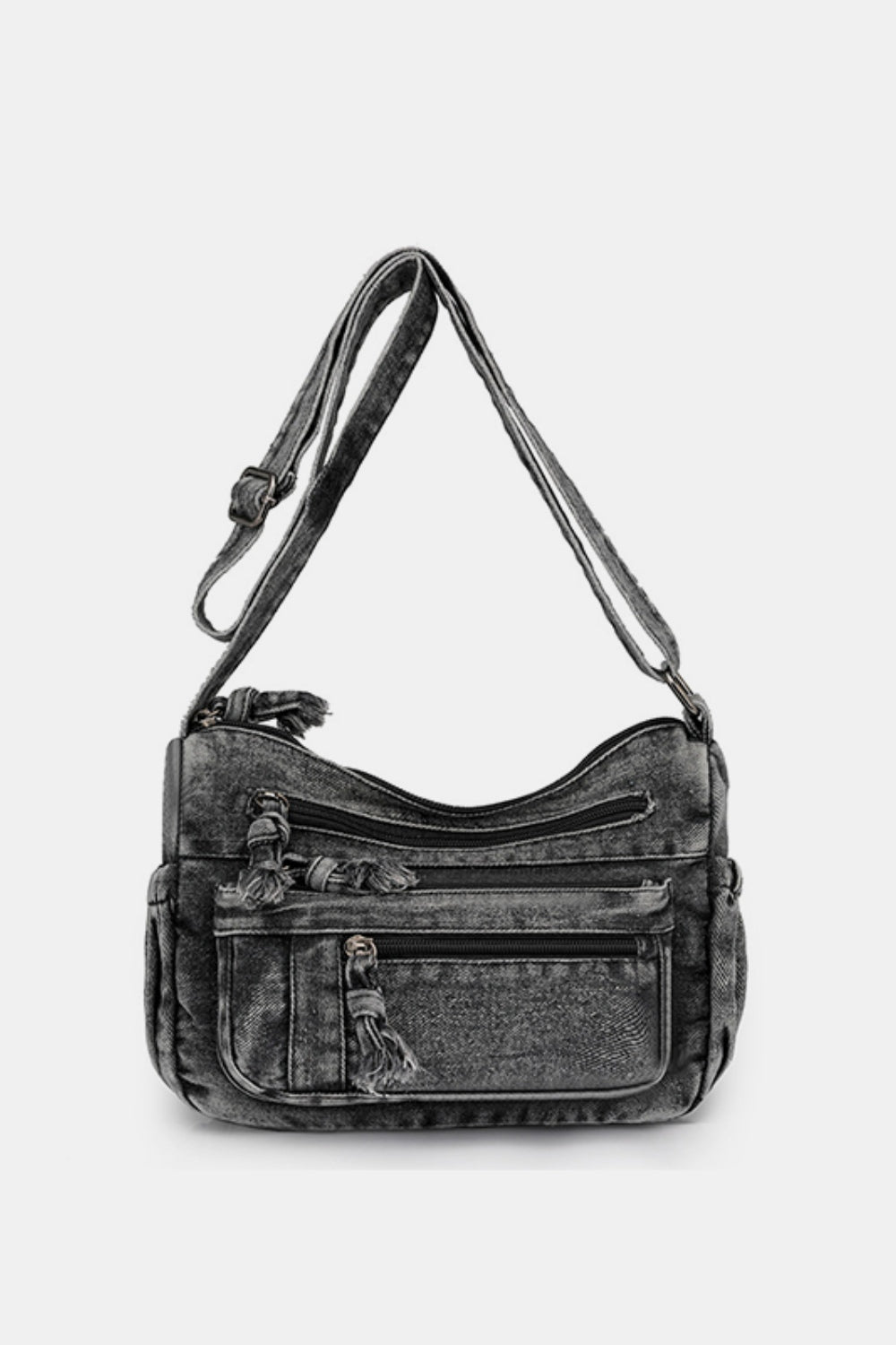 Adjustable Strap Denim Crossbody Bag - For Your Personalized Fit