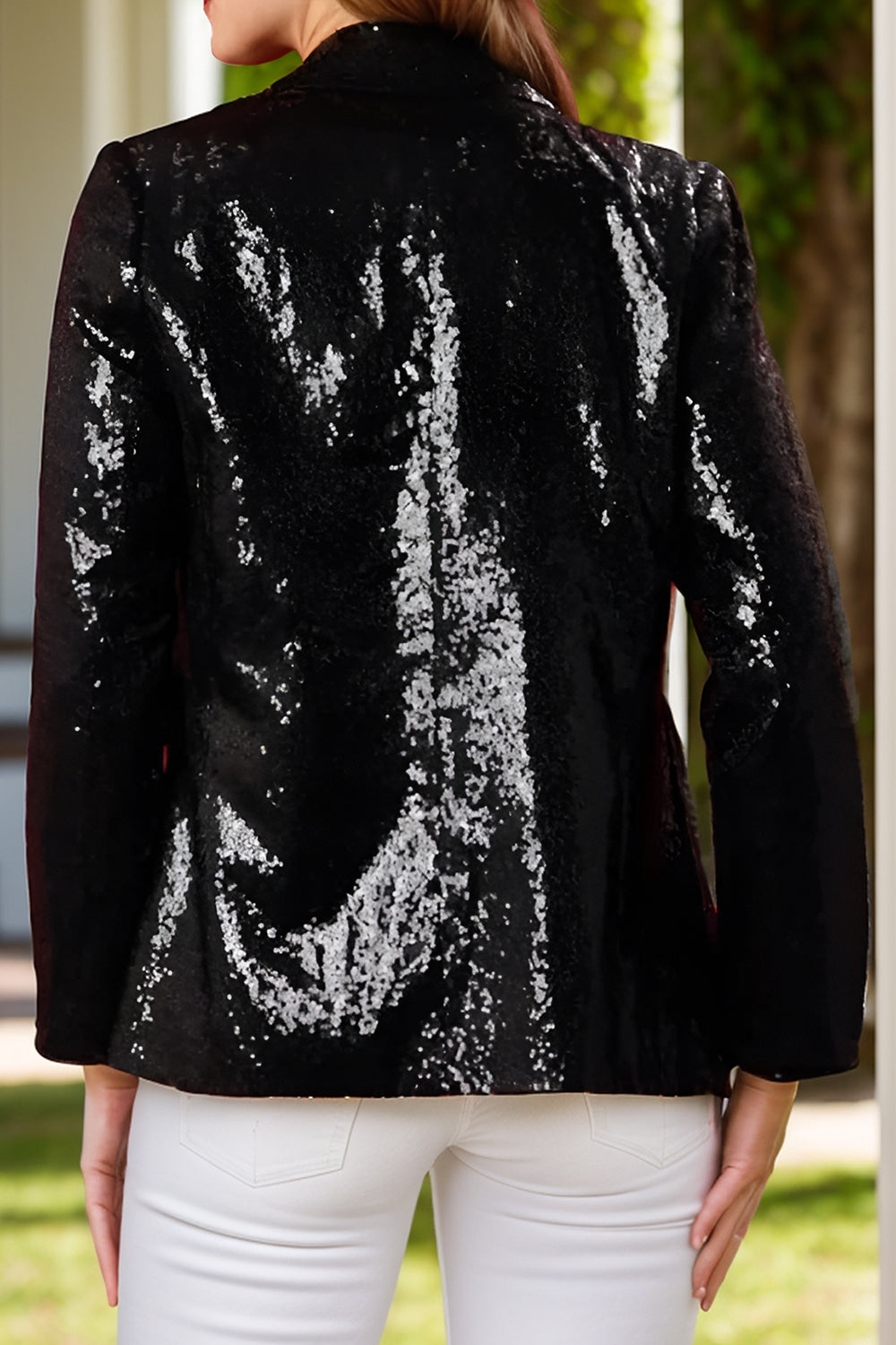 Sequin Nutcracker Long Sleeve Blazer Women's Buttoned, 100% Polyester, S-XL