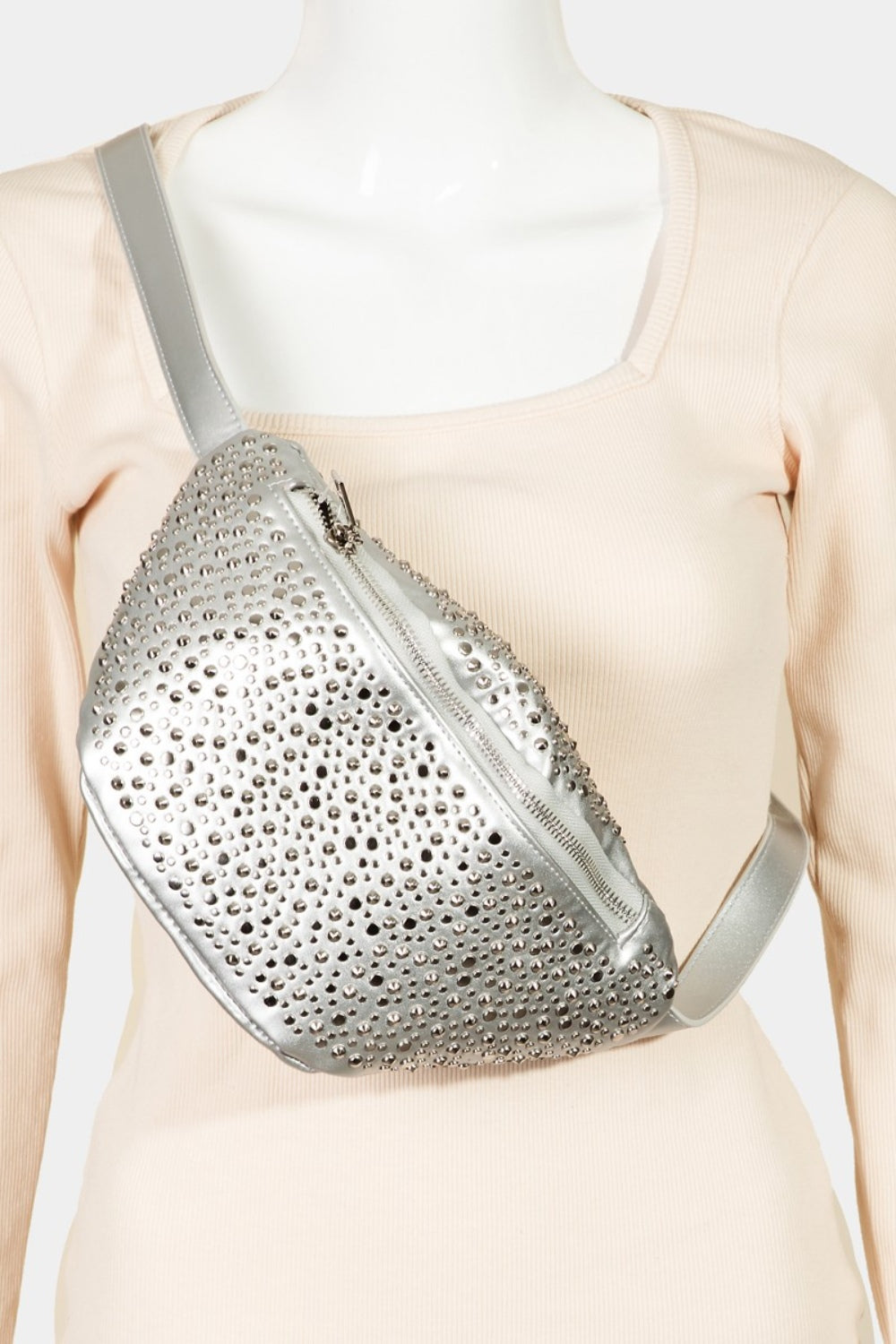 Fame Studded Crossbody Bag - Enjoy Functional Style!