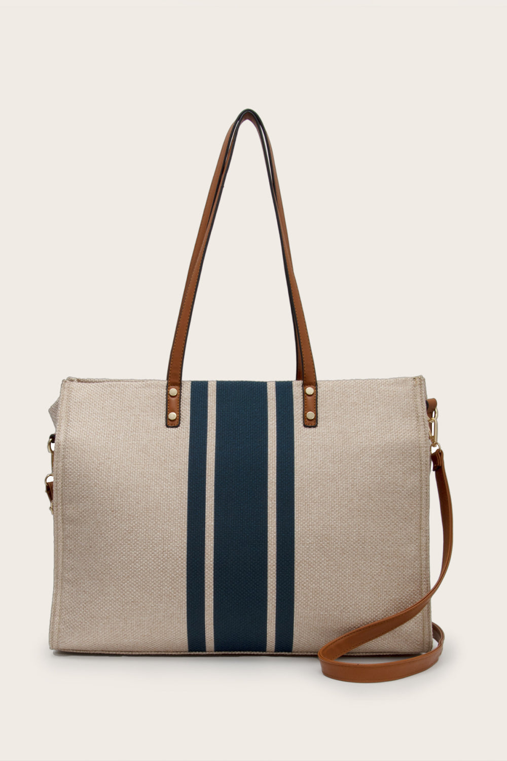 Striped Tote Bag - Effortless Style and Endless Space!