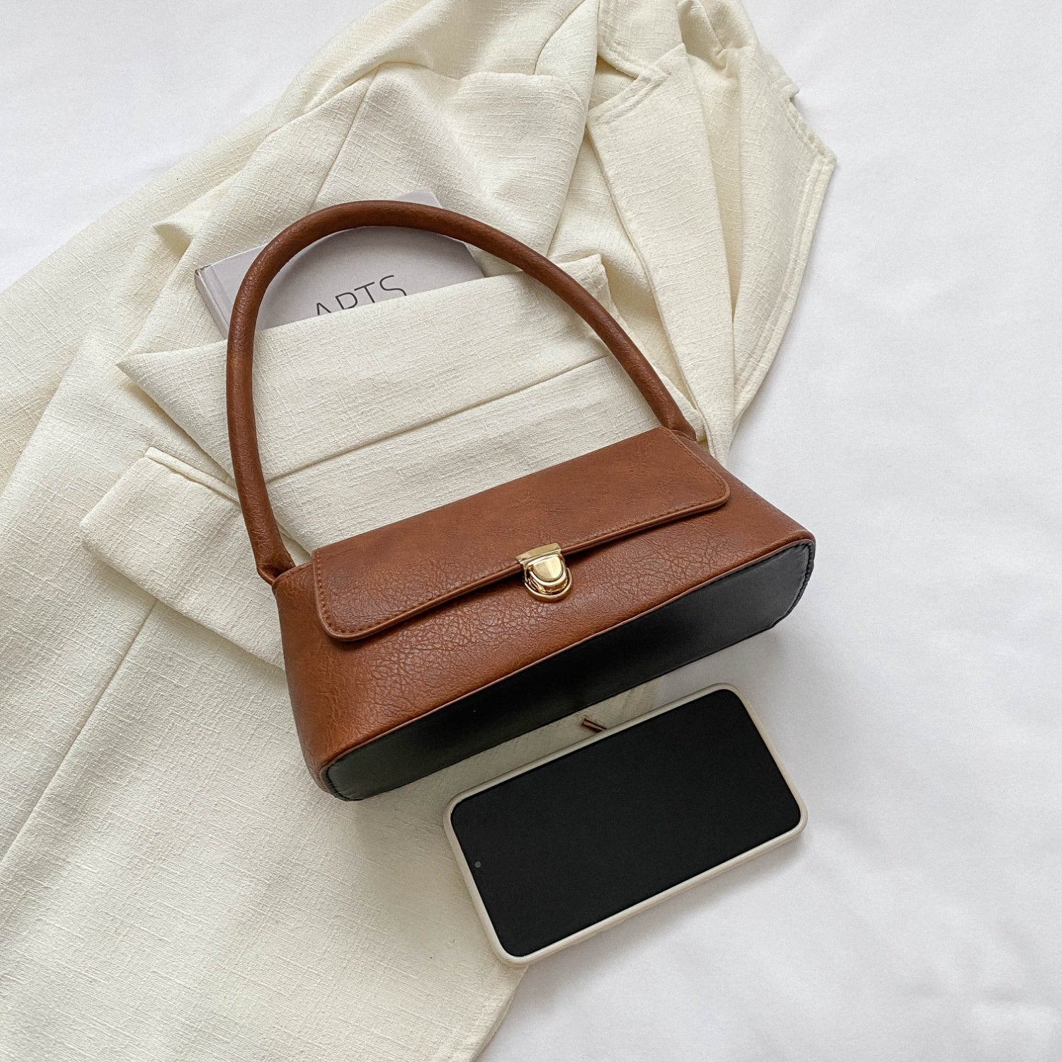 Vegan Leather Shoulder Bag - Compact Vegan for the Minimalist!