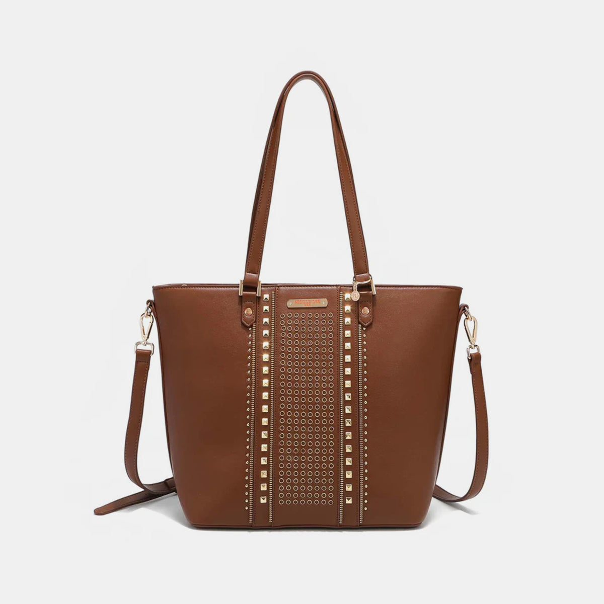 Nicole Lee USA Studded Decor Tote Bag - Stylish and Edgy Accessory!