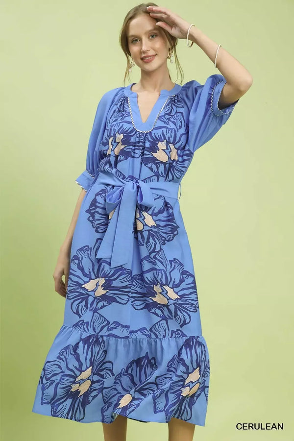 Women's Floral Midi Dress — Depth Charge