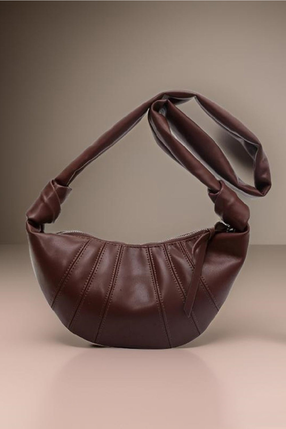 Zenana Vegan Leather Croissant Crossbody Bag - Versatile and Functional!