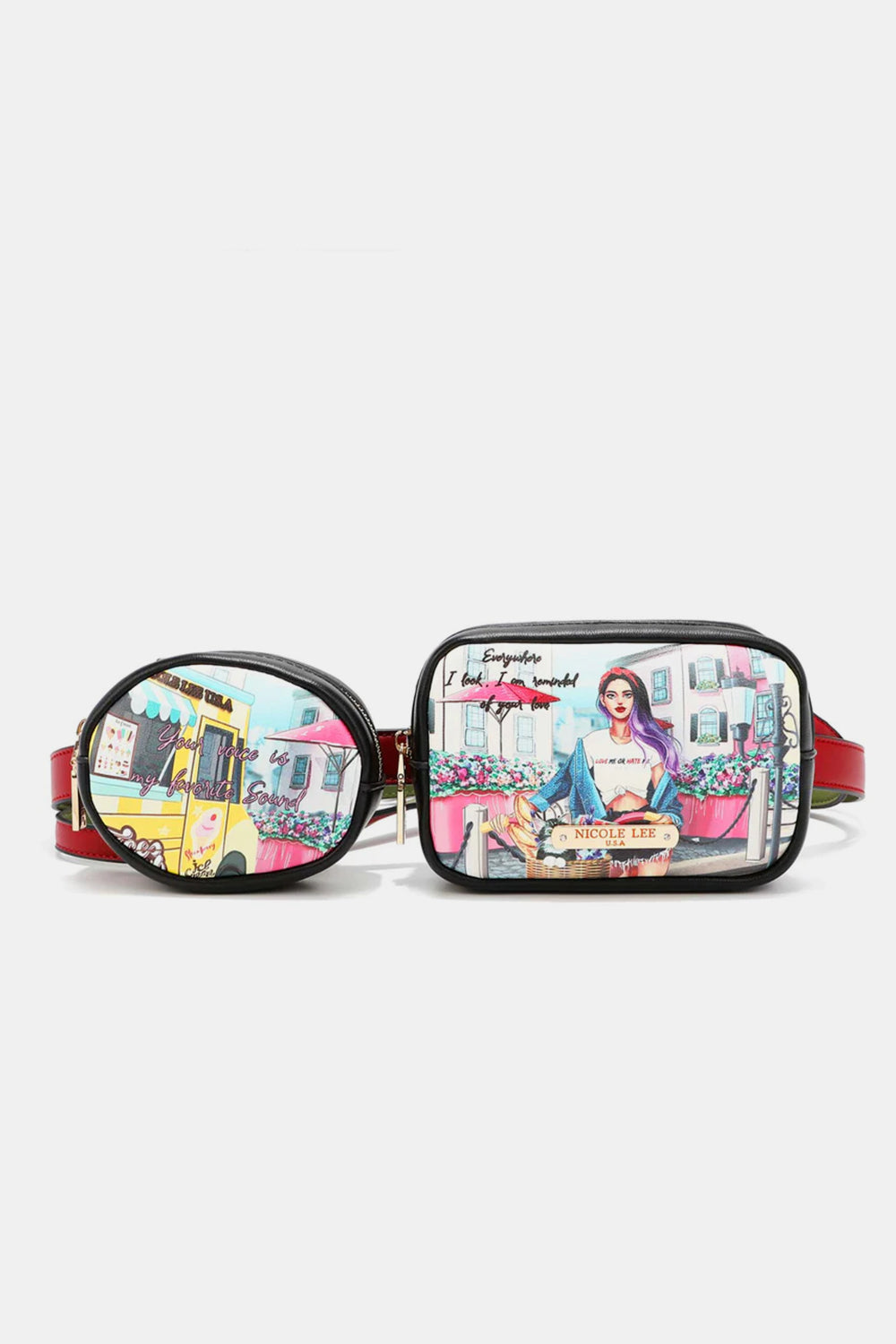 Nicole Lee USA Double Pouch Fanny Pack - Double the Space, Double the Style!