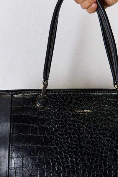 David Jones Texture Vegan Leather Shoulder Handbag - Professional Polish with Everyday Versatility!