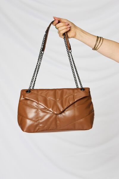 SHOMICO Vegan Leather Chain Handbag - Effortless Style On-the-Go