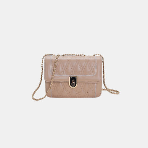 Vegan Leather Crossbody Bag with Zippered Closure and Adjustable Strap