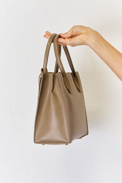 David Jones Vegan Leather Shoulder Tote - Polished Perfection for the Busy Professional