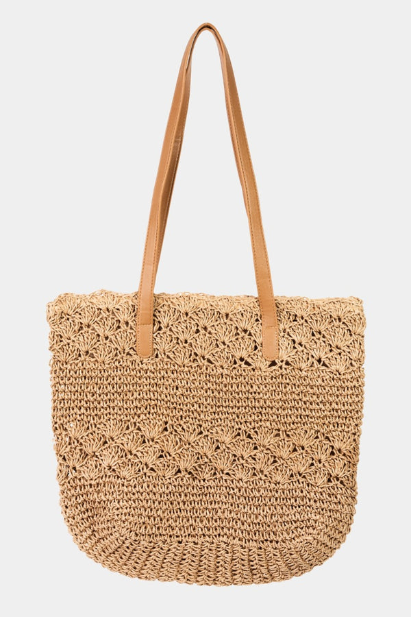 Fame Straw Braided Tote Bag - Timeless Summer Style!