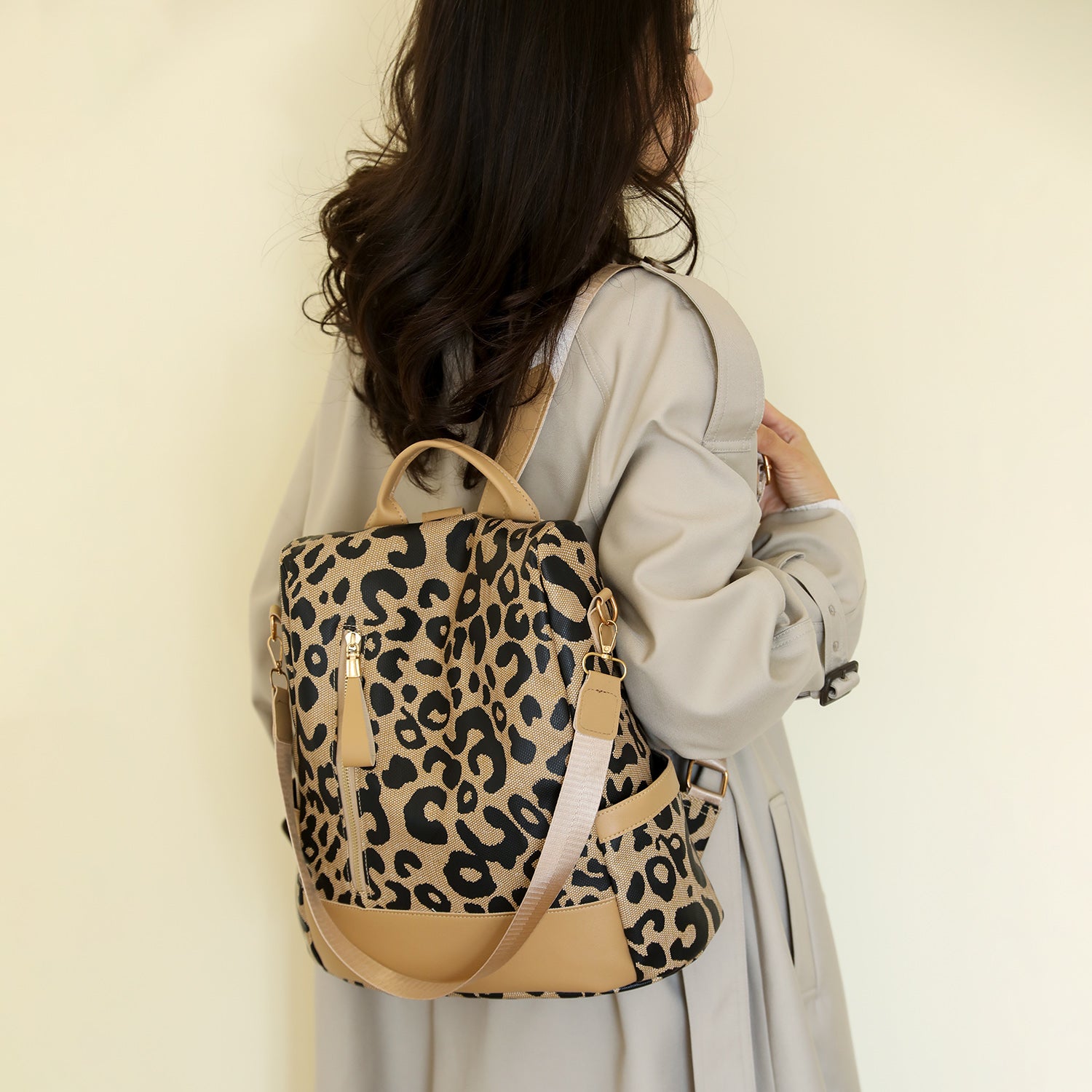 Leopard Vegan Leather Backpack Bag - Unleash Your Wild Side!