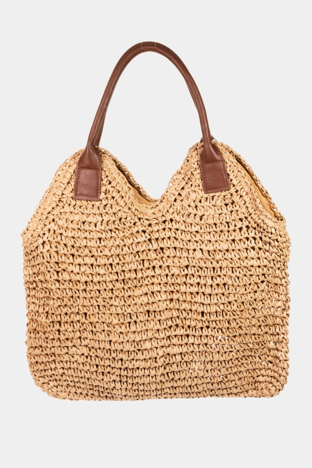 Fame Straw Braided Faux Leather Strap Shoulder Bag - Summer Vibes Meet Everyday Style!