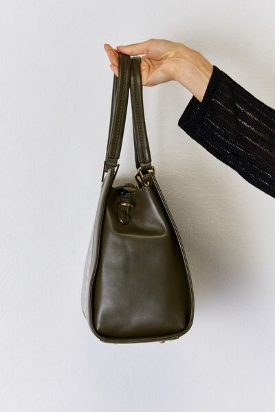 David Jones Texture Vegan Leather Shoulder Handbag - Professional Polish with Everyday Versatility!