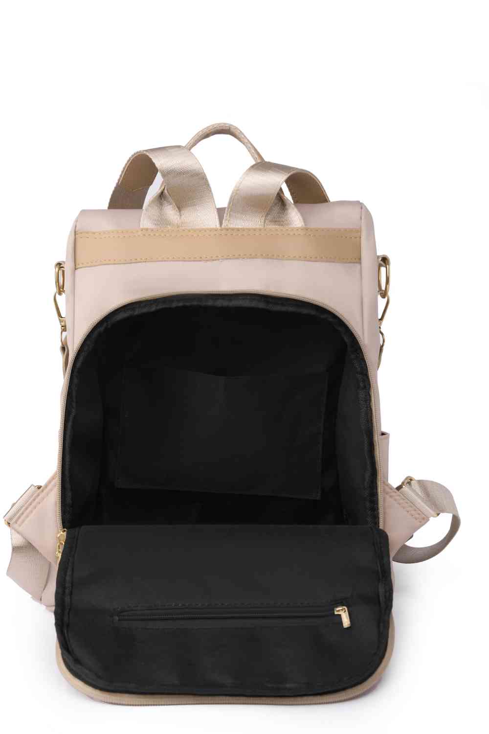 Zipper Pocket Beaded Backpack - Chic escape for the fashionable adventurer