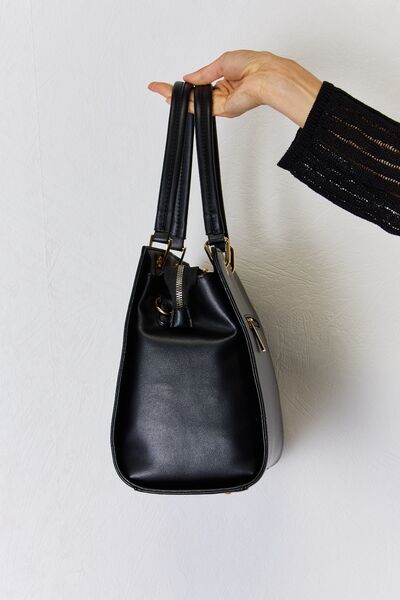 David Jones Texture Vegan Leather Shoulder Handbag - Professional Polish with Everyday Versatility!