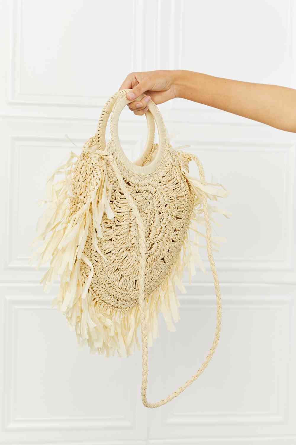 Fame Found My Paradise Straw Shoulder Tote - Effortless Style Meets Beach-Ready Functionality!