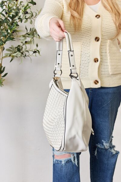 SHOMICO Weaved Vegan Leather Handbag - Textured Elegance Meets Everyday Functionality