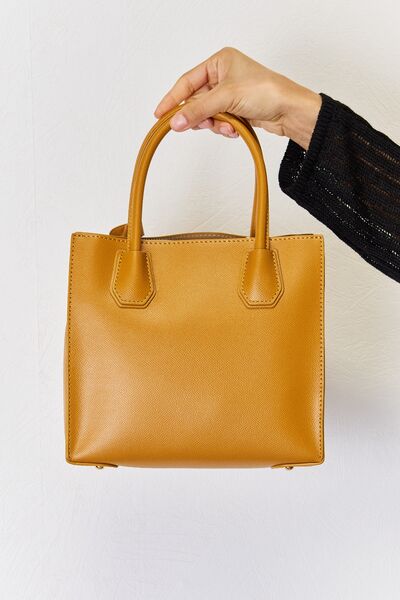 David Jones Vegan Leather Shoulder Tote - Polished Perfection for the Busy Professional