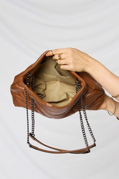 SHOMICO Vegan Leather Chain Handbag - Effortless Style On-the-Go