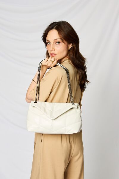 SHOMICO Vegan Leather Chain Handbag - Chic Versatility for the Modern Trendsetter