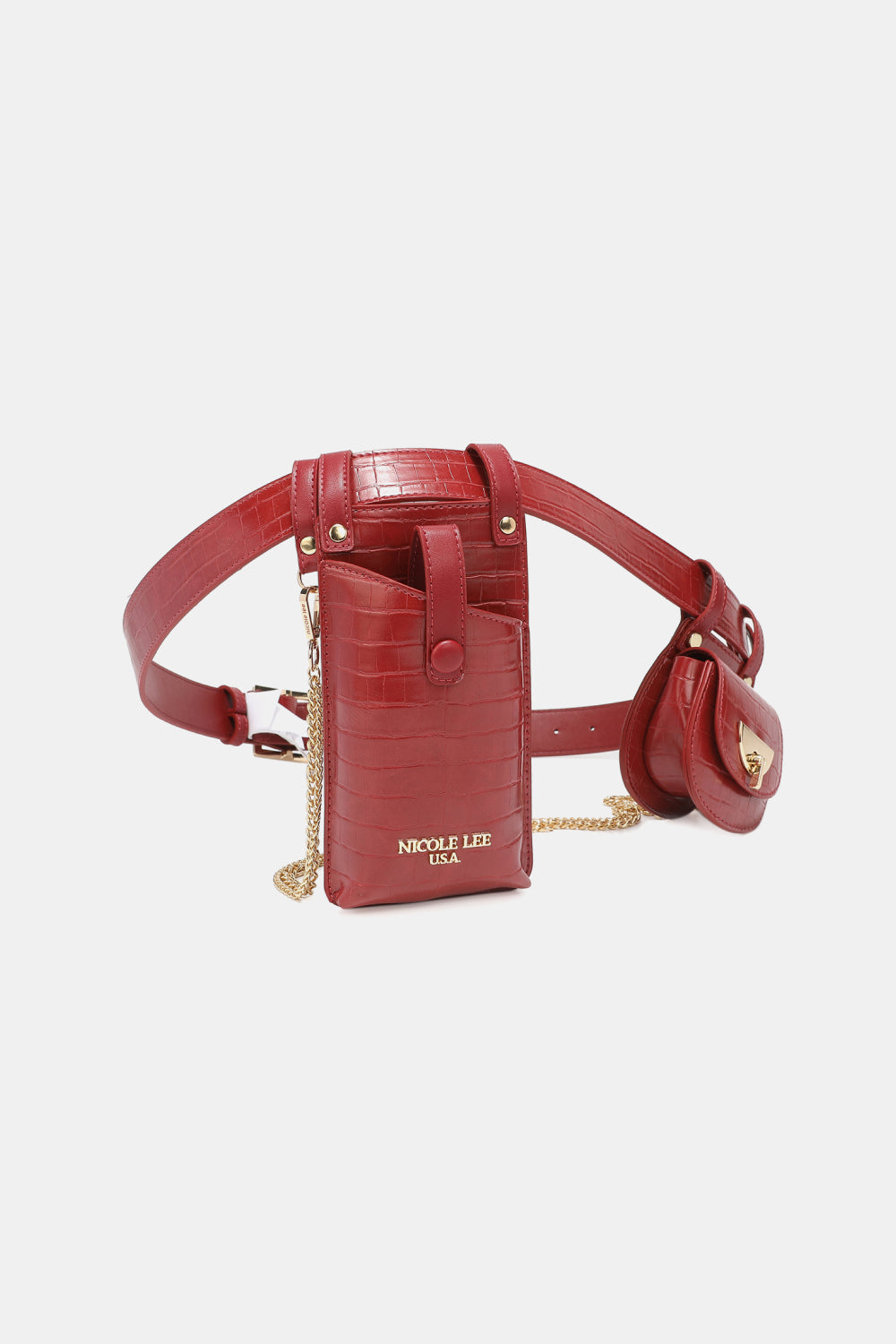 Nicole Lee USA Stylish Sling Belt Bag with cellphone holder & wallet case - an everyday companion