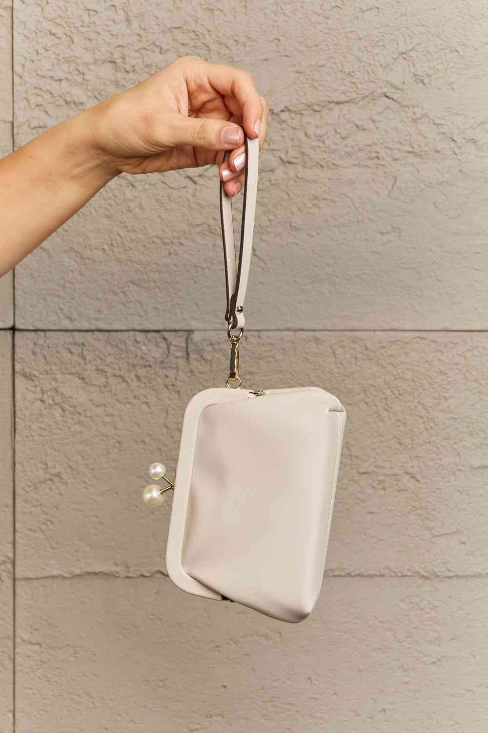 Nicole Lee USA Elise Pearl Leather Coin Purse - Chic Functionality for Everyday Essentials