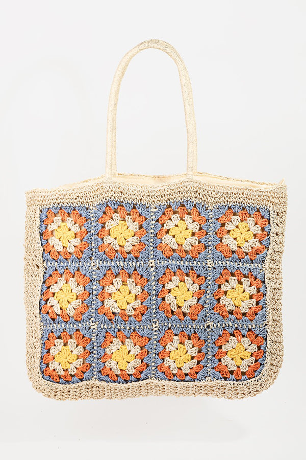 Fame Flower Braided Tote Bag - Summer Blooms!