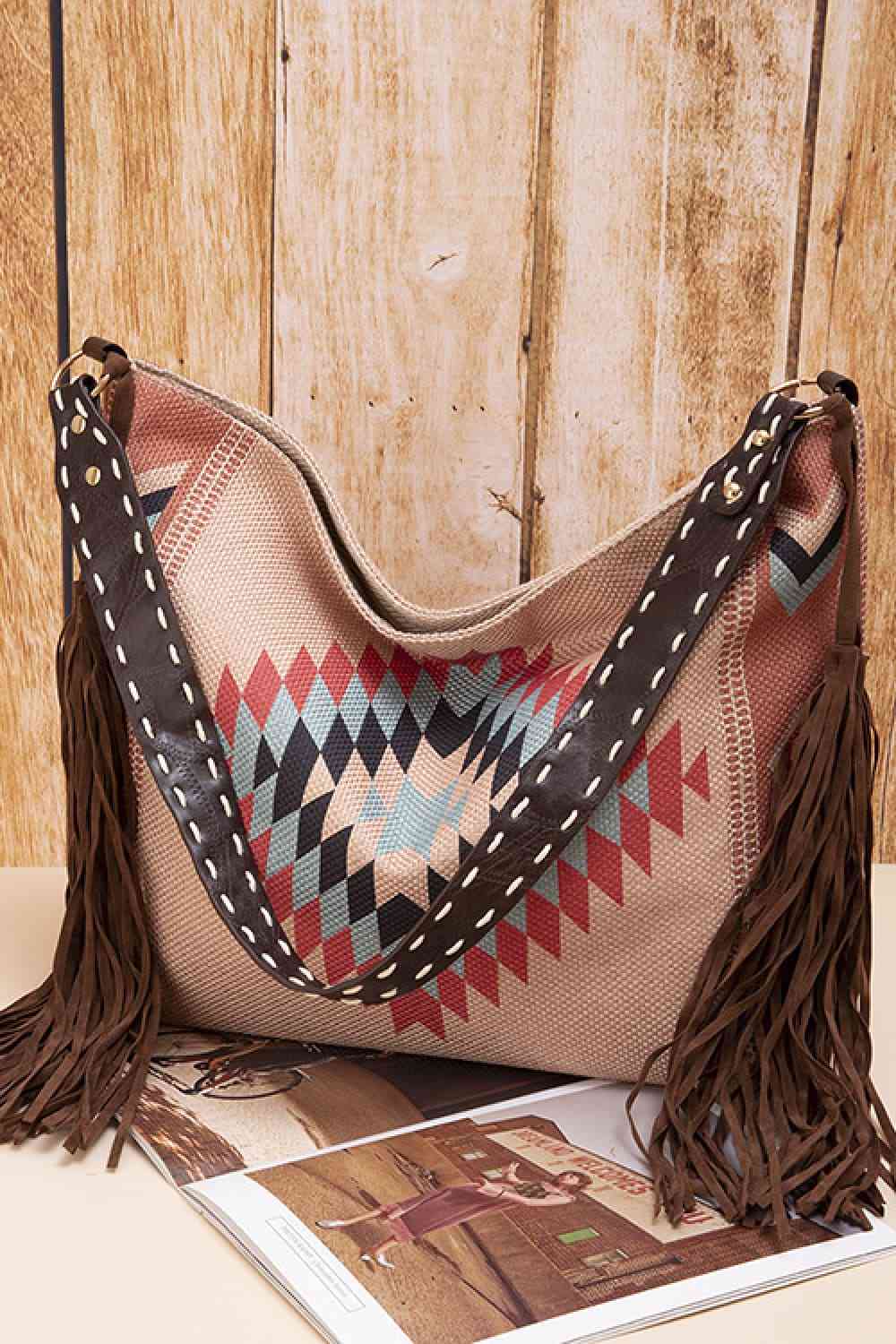 Geometric Canvas Tote Shoulder Bag - Spacious Style for the On-the-Go You!