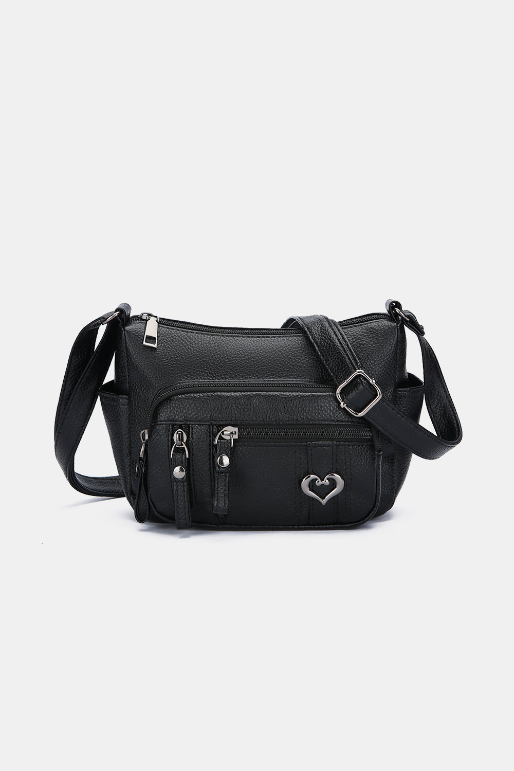 Vegan Leather Adjustable Strap Shoulder Bag - Sustainable Style on the Go!