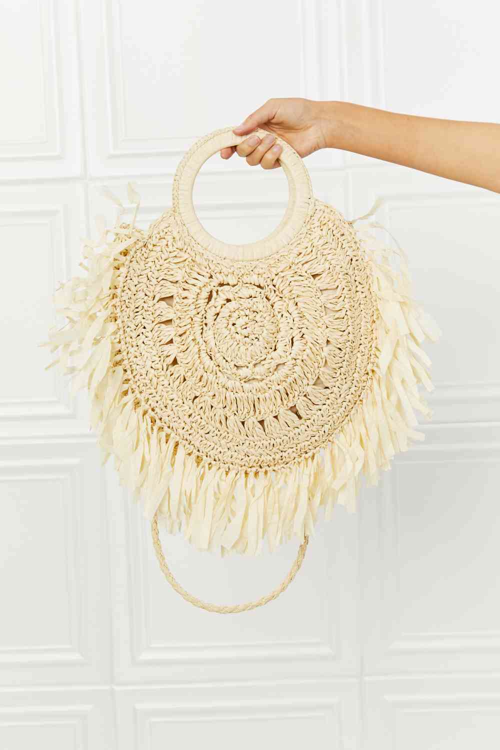 Fame Found My Paradise Straw Shoulder Tote - Effortless Style Meets Beach-Ready Functionality!