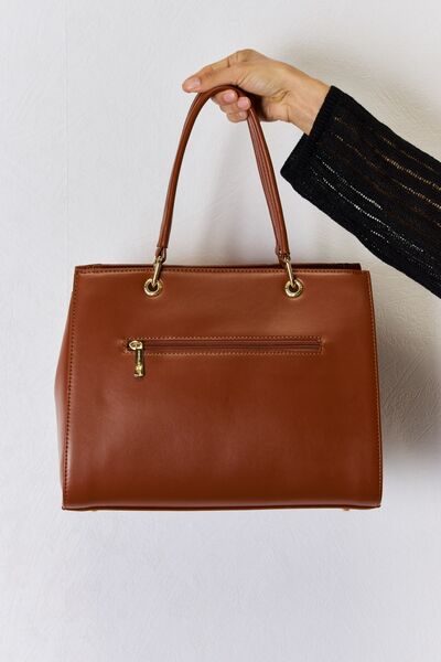 David Jones Texture Vegan Leather Shoulder Handbag - Professional Polish with Everyday Versatility!