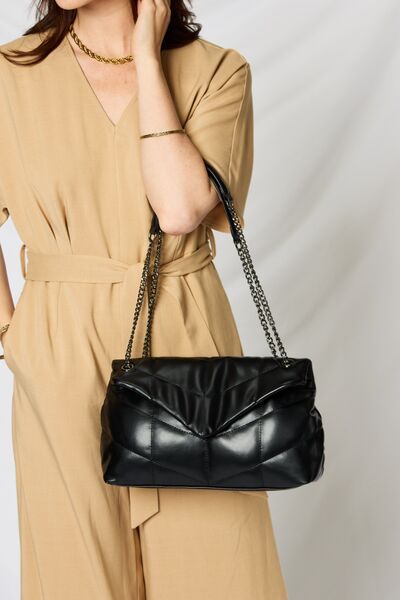 SHOMICO Vegan Leather Chain Handbag - Chic Versatility for the Modern Trendsetter