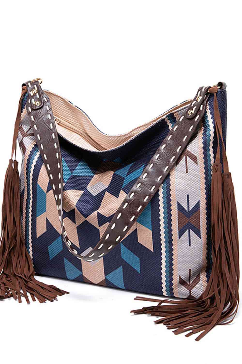 Geometric Canvas Tote Shoulder Bag - Spacious Style for the On-the-Go You!